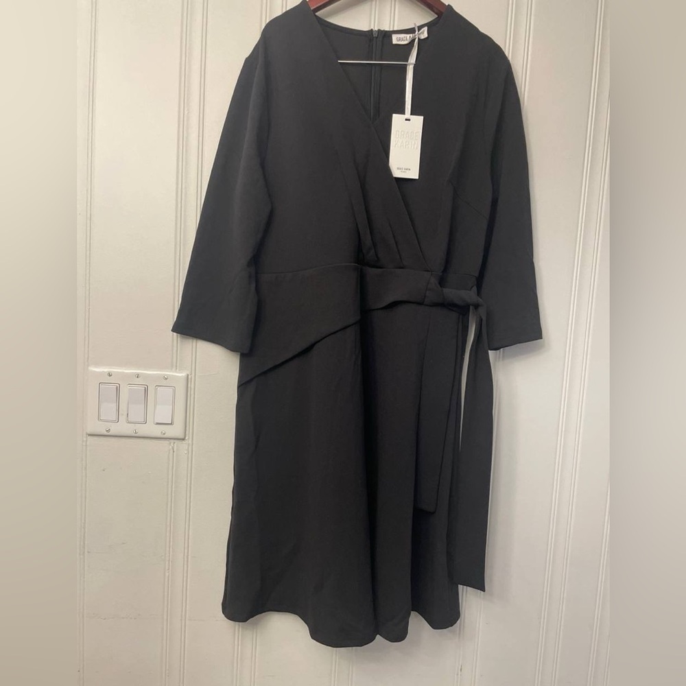 Grace Karin Elegant Black Midi Dress